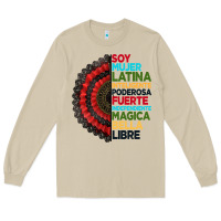 Mushroom hispanic heritage month hand fan Long Sleeve Tee - BundleAndBundleShop