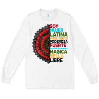 White hispanic heritage month hand fan Long Sleeve Tee - BundleAndBundleShop