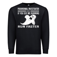 Black paranormal investigator ghost hunting t shirt Premium Sweatshirt - linhVisuals