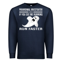 Navy paranormal investigator ghost hunting t shirt Premium Sweatshirt - linhVisuals