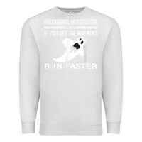 Oatmeal Heather paranormal investigator ghost hunting t shirt Premium Sweatshirt - linhVisuals