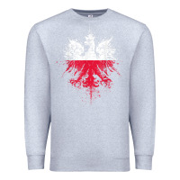 Heather Grey polish eagle  polish pride  polish flag  polish t shirt Premium Sweatshirt - linhVisuals