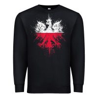 Black polish eagle  polish pride  polish flag  polish t shirt Premium Sweatshirt - linhVisuals
