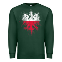 Sports Green polish eagle  polish pride  polish flag  polish t shirt Premium Sweatshirt - linhVisuals