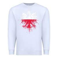White polish eagle  polish pride  polish flag  polish t shirt Premium Sweatshirt - linhVisuals