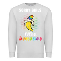 Dove Grey mens sorry girl i like bananas funny lgbt gay pride tshirt gifts Premium Sweatshirt - linhVisuals