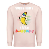 Pale Pink mens sorry girl i like bananas funny lgbt gay pride tshirt gifts Premium Sweatshirt - linhVisuals