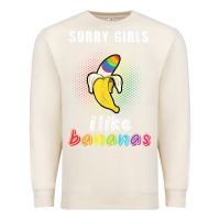 Sandshell mens sorry girl i like bananas funny lgbt gay pride tshirt gifts Premium Sweatshirt - linhVisuals