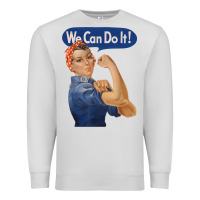 Dove Grey rosie the riveter shirt we can do it feminist retro t shirt Premium Sweatshirt - linhVisuals