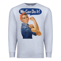 Heather Grey rosie the riveter shirt we can do it feminist retro t shirt Premium Sweatshirt - linhVisuals