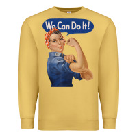 Antique Gold rosie the riveter shirt we can do it feminist retro t shirt Premium Sweatshirt - linhVisuals