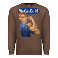 Chestnut rosie the riveter shirt we can do it feminist retro t shirt Premium Sweatshirt - linhVisuals