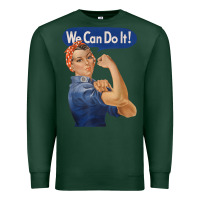 Sports Green rosie the riveter shirt we can do it feminist retro t shirt Premium Sweatshirt - linhVisuals