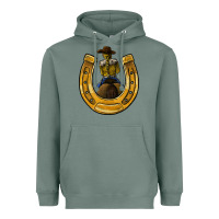 Sage horseshoe and cowgirl Heavyweight Hoodie - JahusDesignShop