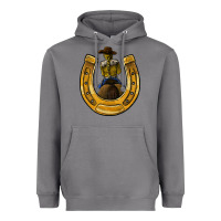 Horseshoe And Cowgirl Heavyweight Hoodie | Teevron