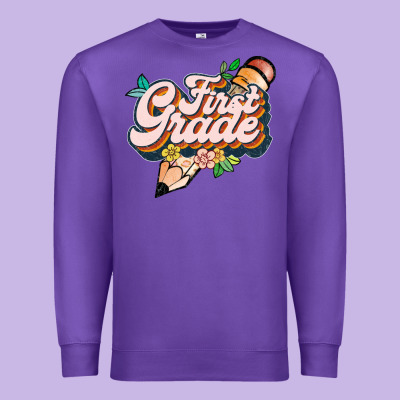 First Grade Premium Sweatshirt Designed By Jahusdesignshop