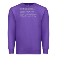 Purple musician definition Premium Sweatshirt - linhVisuals