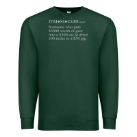Sports Green musician definition Premium Sweatshirt - linhVisuals