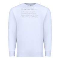 White musician definition Premium Sweatshirt - linhVisuals