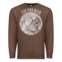 Chestnut eat the rich Premium Sweatshirt - linhVisuals