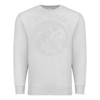 Dove Grey eat the rich Premium Sweatshirt - linhVisuals