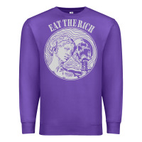 Purple eat the rich Premium Sweatshirt - linhVisuals