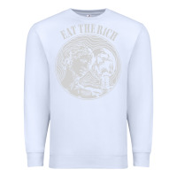 White eat the rich Premium Sweatshirt - linhVisuals