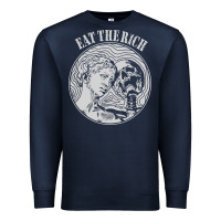 Navy eat the rich Premium Sweatshirt - linhVisuals