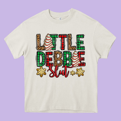 Little Debbie Slut Christmas Tree Cake Heavy Core Tee Designed By Jasminsmagicworld