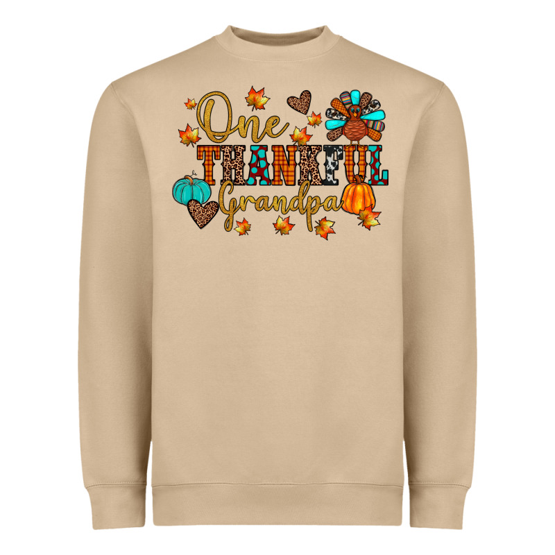 One Thankful Grandpa Heavyweight Sweatshirt by JahusDesignShop | Teevron