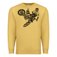 Antique Gold Eli Tomac Jump Illustration Premium Sweatshirt - linhVisuals