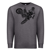 Charcoal Heather Eli Tomac Jump Illustration Premium Sweatshirt - linhVisuals