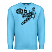Ocean Blue Eli Tomac Jump Illustration Premium Sweatshirt - linhVisuals