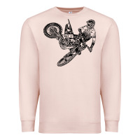 Pale Pink Eli Tomac Jump Illustration Premium Sweatshirt - linhVisuals