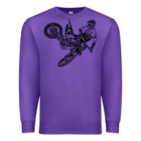 Purple Eli Tomac Jump Illustration Premium Sweatshirt - linhVisuals