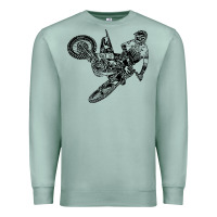 Seafoam Eli Tomac Jump Illustration Premium Sweatshirt - linhVisuals