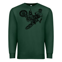 Sports Green Eli Tomac Jump Illustration Premium Sweatshirt - linhVisuals