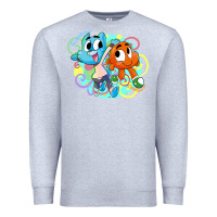 Heather Grey gumball and darwin Premium Sweatshirt - linhVisuals