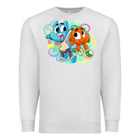 Oatmeal Heather gumball and darwin Premium Sweatshirt - linhVisuals