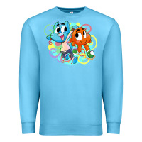 Ocean Blue gumball and darwin Premium Sweatshirt - linhVisuals