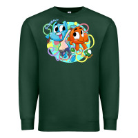 Sports Green gumball and darwin Premium Sweatshirt - linhVisuals