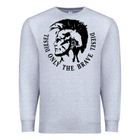 Heather Grey diesel only the brave Premium Sweatshirt - linhVisuals