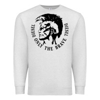 Oatmeal Heather diesel only the brave Premium Sweatshirt - linhVisuals