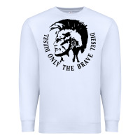 White diesel only the brave Premium Sweatshirt - linhVisuals
