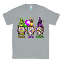 Heather Grey Mardi Gras squad with gnomies Classic Tee - HowdyJamesFarm