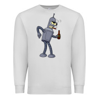 Dove Grey futurama bender Premium Sweatshirt - linhVisuals