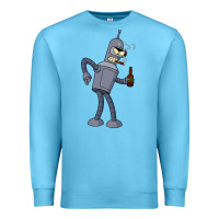 Ocean Blue futurama bender Premium Sweatshirt - linhVisuals