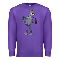 Purple futurama bender Premium Sweatshirt - linhVisuals