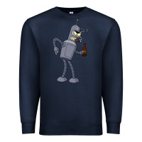 Navy futurama bender Premium Sweatshirt - linhVisuals