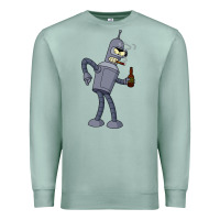 Seafoam futurama bender Premium Sweatshirt - linhVisuals